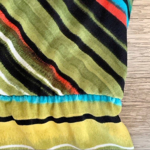 🌺 NY Collection Stripe Stretchy Colorful Sleeveless Dress Size M - Picture 6 of 11